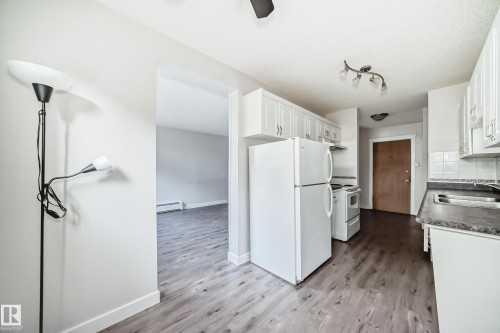 103 6708 90 Avenue Nw, Edmonton, AB - Indoor Photo Showing Kitchen With Double Sink