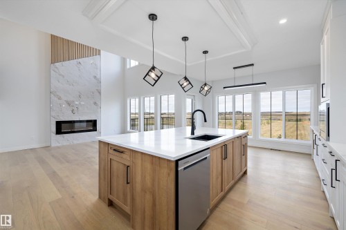 34 Cannes Cove, St. Albert, AB - Indoor Photo Showing Kitchen With Upgraded Kitchen