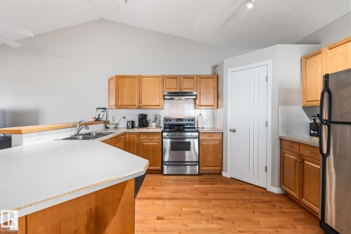 3 303 Leger Way, Edmonton, AB - Indoor Photo Showing Kitchen With Double Sink