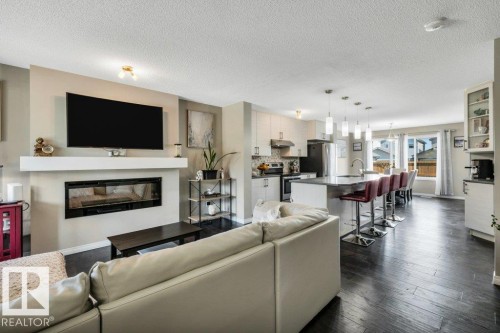 4314 Prowse Link, Edmonton, AB - Indoor Photo Showing Living Room With Fireplace