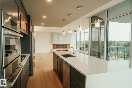 701 14105 West Block Drive, Edmonton, AB - Indoor Photo Showing Kitchen With Double Sink With Upgraded Kitchen