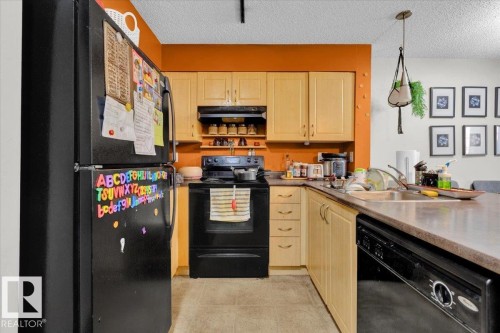 114 11453 Ellerslie Road, Edmonton, AB - Indoor Photo Showing Kitchen With Double Sink