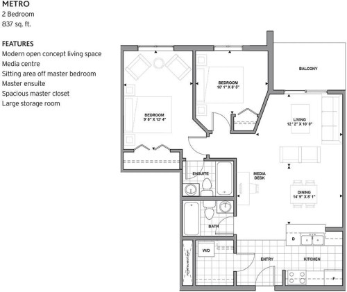 View of property floor plan - 404 5370 Chappelle Road, Edmonton, AB - Other