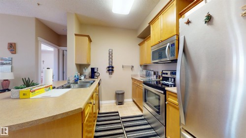 227 16807 100 Avenue, Edmonton, AB - Indoor Photo Showing Kitchen With Stainless Steel Kitchen With Double Sink