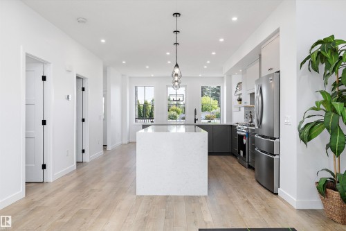 7505 Rowland Road, Edmonton, AB - Indoor Photo Showing Kitchen With Upgraded Kitchen