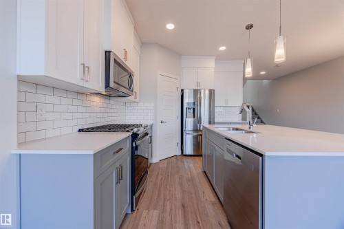 1745 Plum Crescent, Edmonton, AB - Indoor Photo Showing Kitchen With Double Sink With Upgraded Kitchen