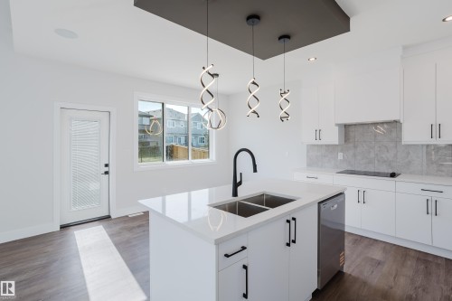 329 Balsam Link, Leduc, AB - Indoor Photo Showing Kitchen With Double Sink With Upgraded Kitchen
