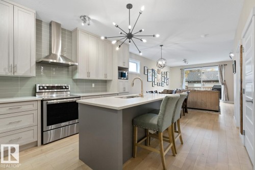 9535 155 Street, Edmonton, AB - Indoor Photo Showing Kitchen With Upgraded Kitchen