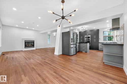 8860 93 Street, Edmonton, AB - Indoor With Fireplace