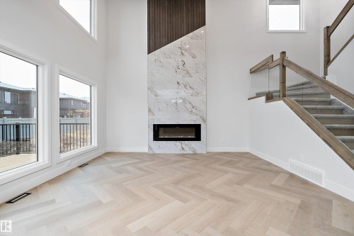 6890 Knox Loop, Edmonton, AB - Indoor With Fireplace
