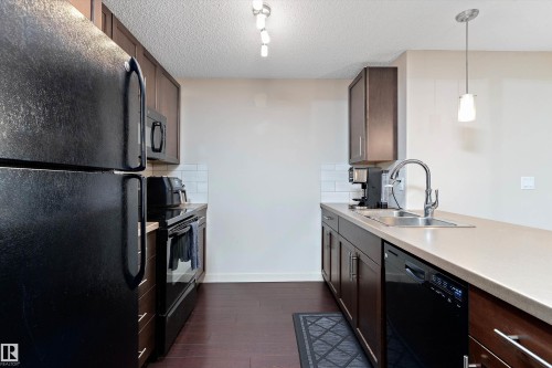 238 6076 Schonsee Way Nw, Edmonton, AB - Indoor Photo Showing Kitchen With Double Sink