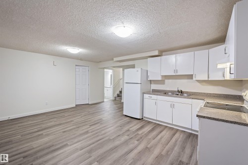 3449 28 Street, Edmonton, AB - Indoor Photo Showing Kitchen With Double Sink