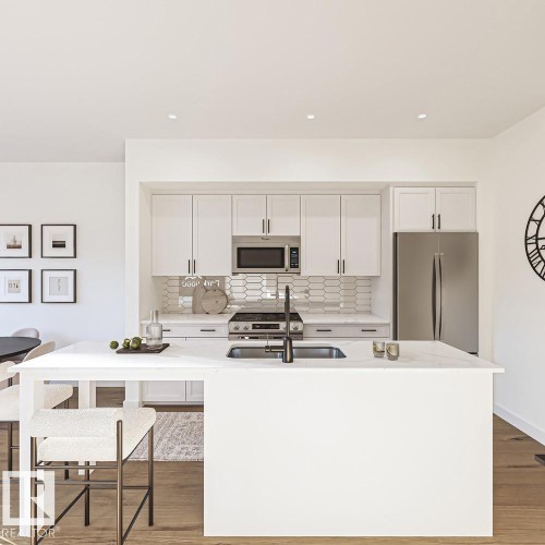 49 710 Mattson Drive Sw, Edmonton, AB - Indoor Photo Showing Kitchen With Double Sink