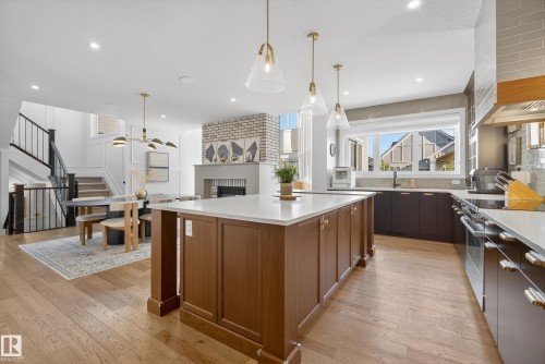 7 Jubilation Drive, St. Albert, AB - Indoor Photo Showing Kitchen With Upgraded Kitchen