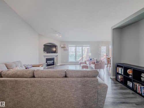 18 64 Blackburn, Edmonton, AB - Indoor Photo Showing Living Room With Fireplace