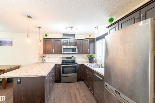 3019 Arthurs Crescent, Edmonton, AB - Indoor Photo Showing Kitchen With Double Sink With Upgraded Kitchen
