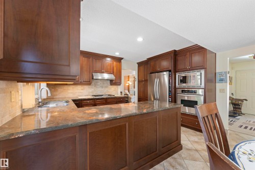 2811 125 Street, Edmonton, AB - Indoor Photo Showing Kitchen With Double Sink