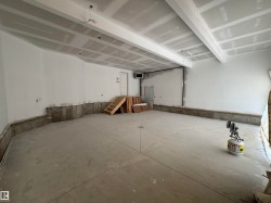 Unfinished below grade area with a heating unit - 