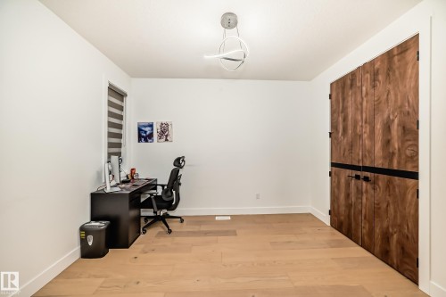 Office space with light wood finished floors and baseboards - 42 Elwyck Gate, Spruce Grove, AB - Indoor