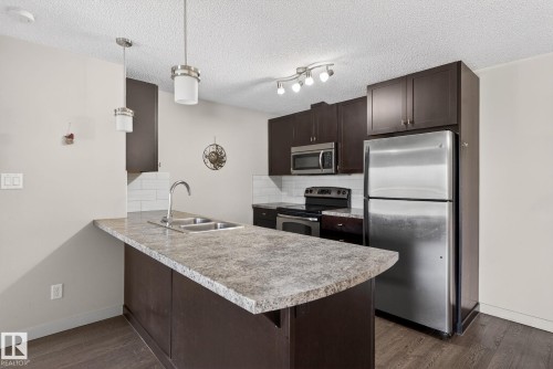 304 6084 Stanton Drive, Edmonton, AB - Indoor Photo Showing Kitchen With Double Sink