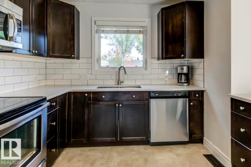 13619 122 Avenue, Edmonton, AB - Indoor Photo Showing Kitchen With Stainless Steel Kitchen With Double Sink