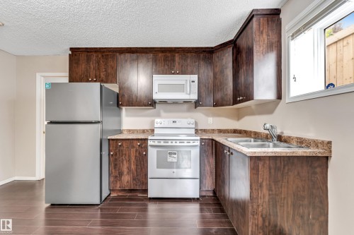 3320 27 Avenue, Edmonton, AB - Indoor Photo Showing Kitchen With Double Sink