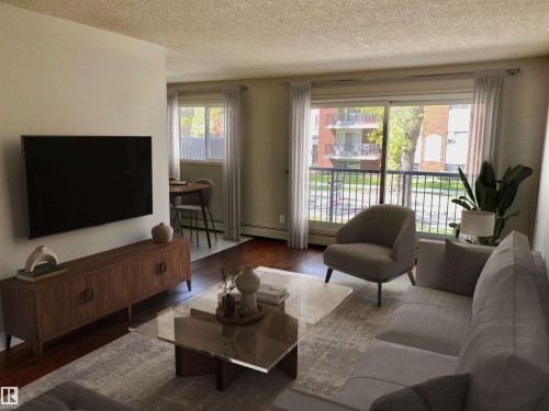 201 10149 83 Avenue, Edmonton, AB - Indoor Photo Showing Living Room
