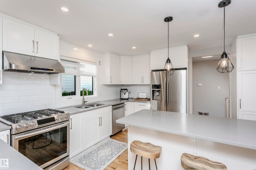 177 Wolf Willow Crescent Nw, Edmonton, AB - Indoor Photo Showing Kitchen With Double Sink With Upgraded Kitchen