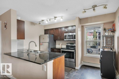 201 111 Watt Common, Edmonton, AB - Indoor Photo Showing Kitchen With Double Sink
