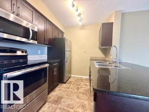113 3315 James Mowatt Trail Sw, Edmonton, AB - Indoor Photo Showing Kitchen With Double Sink