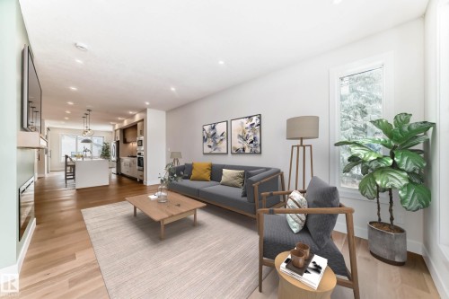 9635 85 Street, Edmonton, AB - Indoor Photo Showing Living Room
