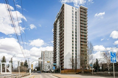 605 10135 Saskatchewan Drive, Edmonton, AB - Outdoor With Balcony With Facade