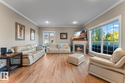 1512 Horseshoe Bay Estates, Cold Lake, AB - Indoor Photo Showing Living Room With Fireplace