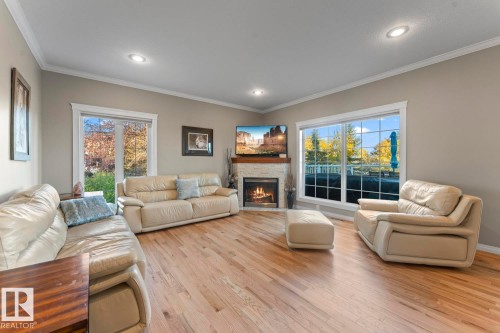 1512 Horseshoe Bay Estates, Cold Lake, AB - Indoor Photo Showing Living Room With Fireplace