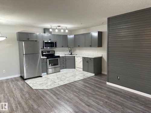 115 2098 Blackmud Creek Drive Sw, Edmonton, AB - Indoor Photo Showing Kitchen With Stainless Steel Kitchen