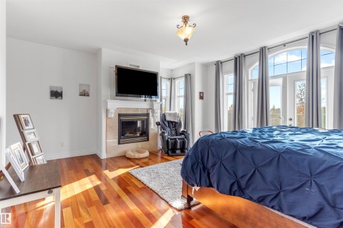 302 49119 Rge Rd 73, Rural Brazeau County, AB - Indoor Photo Showing Bedroom With Fireplace