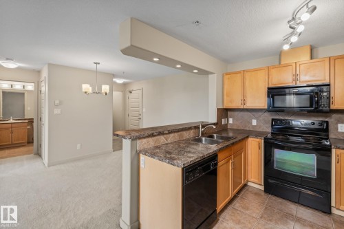 313 11615 Ellerslie Road, Edmonton, AB - Indoor Photo Showing Kitchen With Double Sink