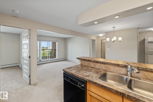 313 11615 Ellerslie Road, Edmonton, AB - Indoor Photo Showing Kitchen With Double Sink