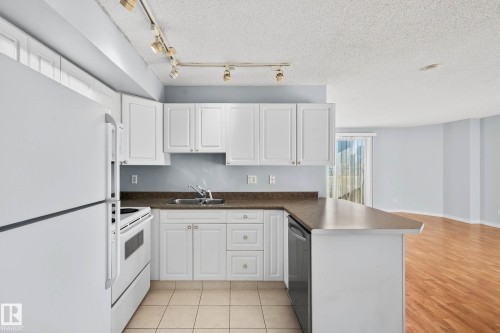 804 10909 103 Avenue, Edmonton, AB - Indoor Photo Showing Kitchen With Double Sink