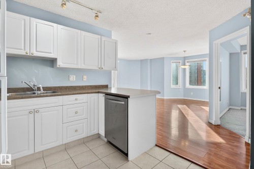 804 10909 103 Avenue, Edmonton, AB - Indoor Photo Showing Kitchen With Double Sink