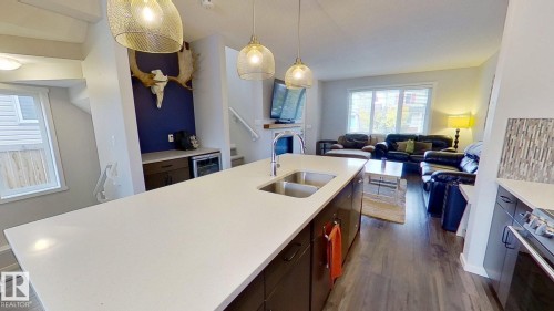 3456 Cutler Crescent Sw, Edmonton, AB - Indoor Photo Showing Kitchen With Double Sink