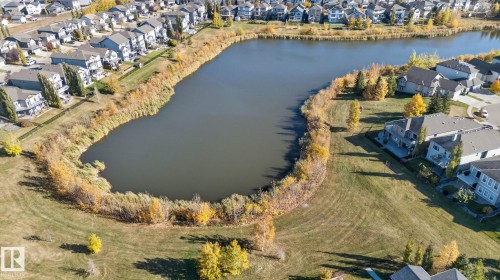 View of property location with nearby suburban area and a large body of water - 196, 142 Selkirk Place, Leduc, AB - Outdoor With Body Of Water With View
