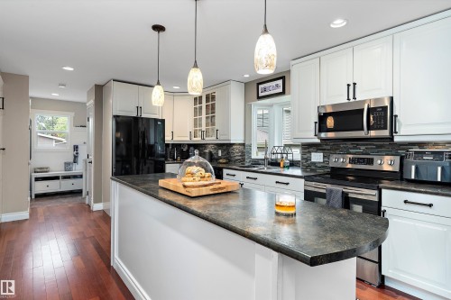 10765 65 Street, Edmonton, AB - Indoor Photo Showing Kitchen With Upgraded Kitchen