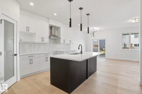 116 Spring Link, Spruce Grove, AB - Indoor Photo Showing Kitchen With Upgraded Kitchen