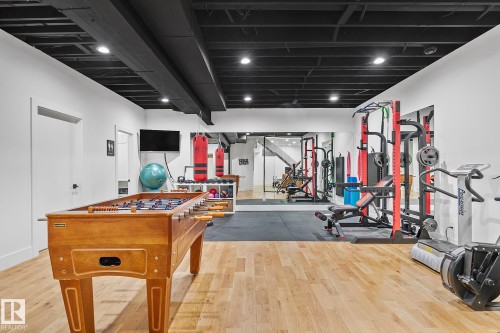 100 Wolf Willow Crescent, Edmonton, AB - Indoor Photo Showing Gym Room