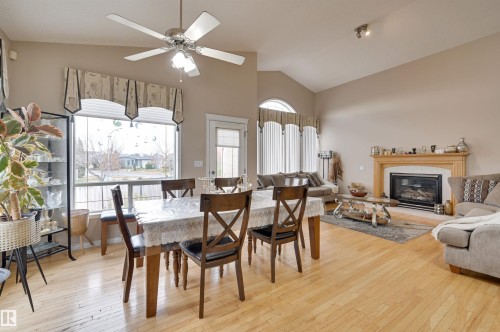 15532 103 Street, Edmonton, AB - Indoor Photo Showing Dining Room With Fireplace