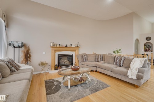 15532 103 Street, Edmonton, AB - Indoor Photo Showing Living Room With Fireplace
