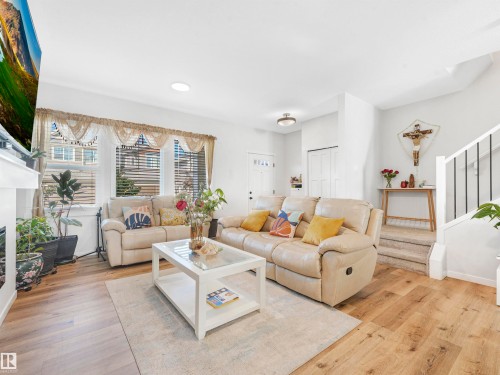 9311 226 Street, Edmonton, AB - Indoor Photo Showing Living Room With Fireplace