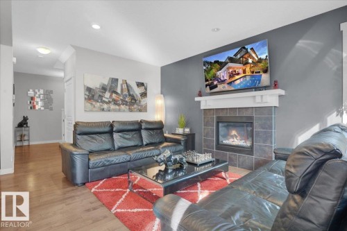 1035 158 Street, Edmonton, AB - Indoor Photo Showing Living Room With Fireplace