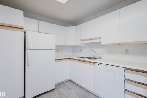 402 11020 19 Avenue, Edmonton, AB - Indoor Photo Showing Kitchen With Double Sink